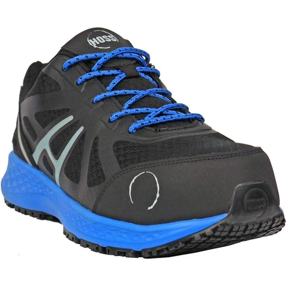 Hoss Mens Size 11.5 M Black Royal Express Work Shoes Composite Toe Lace Up E26-4